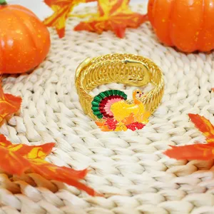 Thanksgiving turkey curtain tieback spring metal clip autumn maple leaf home decor