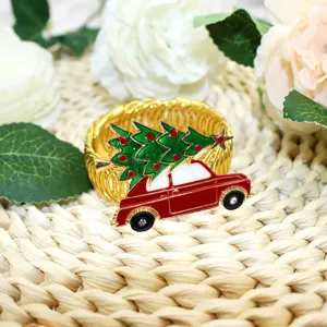 Christmas tree red car metal spring curtain tieback holiday home decor curtain accessory