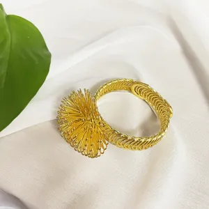 Gold metal curtain buckle handcrafted wire ball decorative tieback accessory for home decor