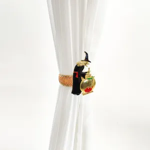 Halloween witch curtain tieback metal elastic curtain buckle detail view decorative