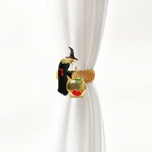 Halloween witch curtain buckle metal elastic punch-free curtain tieback holder decor