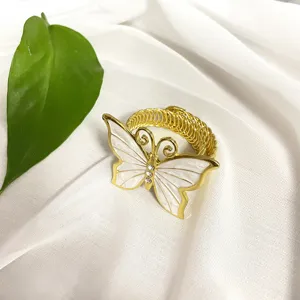 Fermatenda farfalla beige molla in metallo legatenda accessorio per tende decorazione casa