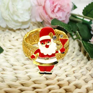 Christmas Santa Claus curtain buckle metal spring tieback home decoration luxury accessory