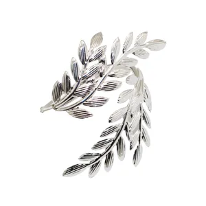 Silver Leaf Napkin Ring Metal Napkin Holder Wedding Table Decor Restaurant Napkin Buckle