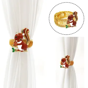 Cute Squirrel Curtain Tieback Metal Spring Curtain Clip Holdback Modern Minimalist Home Window Treatment Drapery Accessory