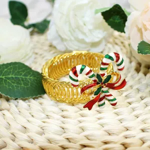 Christmas candy cane metal spring curtain tieback decorative drapery clip holder decor
