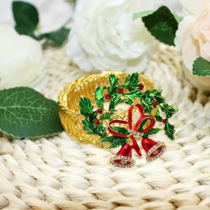 Christmas Bell Curtain Tieback Gold Metal Spring Window Drapery Holdback Decorative Accessory