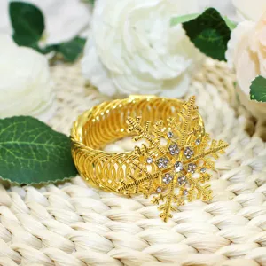 Fibbia per tenda a fiocco di neve di Natale dorata fermatenda a molla di alta qualità accessorio