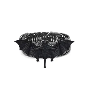 Black metal bat curtain tieback, gothic Halloween home decor spring curtain buckle accessory.