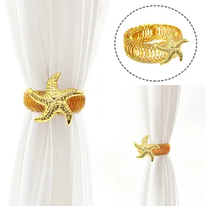 Minimalistisch Metall Seestern Vorhang Raffhalter Feder Vorhang Halter Dekorativ Draperie Clip Fenster Zubehör