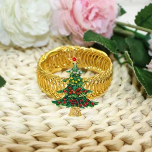 Christmas tree rhinestone curtain buckle metal spring tieback punch-free home decor accessory