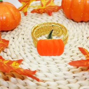 Thanksgiving orange pumpkin curtain tieback spring clip home window drapery holder decor