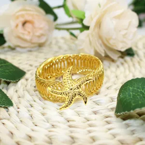 Goldener Seestern Vorhang Raffhalter Metall Feder Schnalle für Schlafzimmer Fenster.