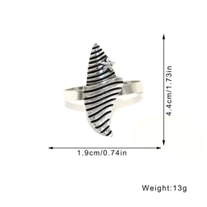 Vintage seashell napkin ring with star fish, metal table decor detail size 4.4x1.9cm