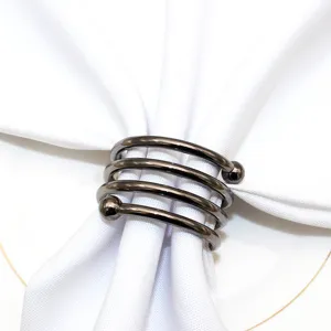 Metal napkin ring spring spiral napkin holder tableware decor table setting accessory for hotel