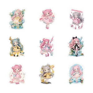 Magical girl decorative stickers waterproof cute anime laptop phone case journaling cute decals