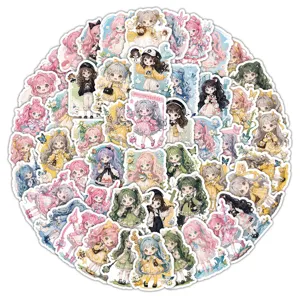 60pcs magical girl waterproof stickers cute anime decals for laptop phone case diary 85c