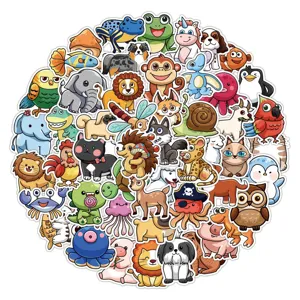 300 Pcs Cute Cartoon Animal Stickers Waterproof Decal for Luggage Laptop Phone Cases