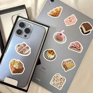 Cute dessert stickers waterproof food sticker set for laptop phone case tablet decoration 60pcs