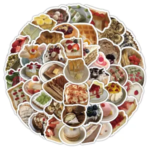 Decorative dessert waterproof stickers set for phone case laptop notebook diary suitcase decor