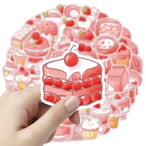 60Pz Adesivi Graffiti Dessert Rosa Kawaii Dolci Carini Scrapbook Per Cover Telefono