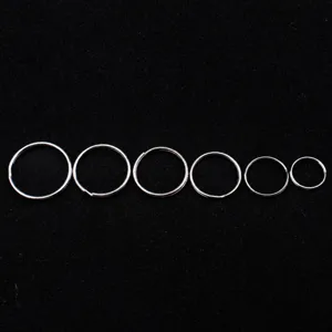 Stainless steel split key rings multi size set, heavy duty metal round rings for keys and crafts 20-35mm