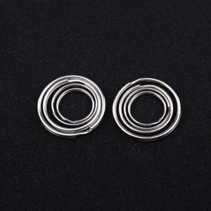 Multi-functional nickel-plated iron split key rings double layer metal circles for keys
