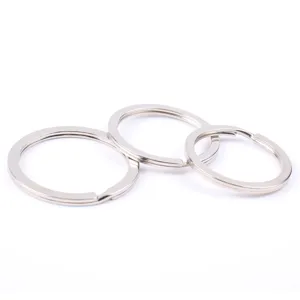 Metal split key rings double layer nickel plated key holders durable hardware parts