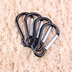 Aluminum alloy carabiner No.5 gourd shape snap hook set for outdoor climbing, camping and luggage.