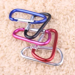 Aluminum Alloy D-Shaped Carabiner Small Snap Hook Keychain Outdoor Camping Backpack Bottle Clip Lightweight Metal Clip