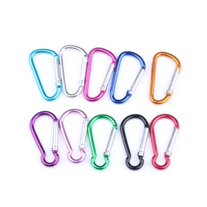 Colorful aluminum alloy mini carabiners D-ring and gourd shape snap hooks for outdoor camping