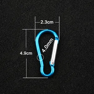 Aluminum gourd shaped carabiner clip outdoor snap hook heavy duty small gear clip for camping.