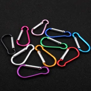 Colorful aluminum alloy gourd carabiners, outdoor climbing hooks, mini snap clip set for daily use