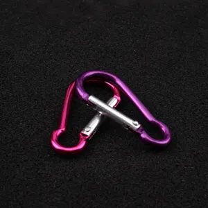 Aluminum alloy gourd shaped carabiner 5 # 4.0mm outdoor snap hook pink and purple pair