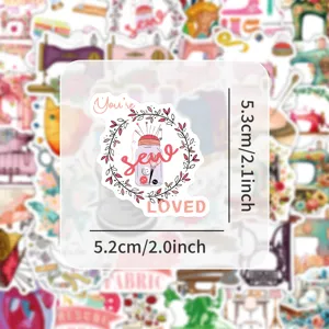 Waterdichte naai sticker schattige laptop dagboek decoratieve sticker doe het zelf