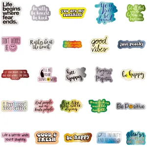 50pcs inspirational quotes graffiti stickers waterproof vinyl decal for laptop luggage skateboard