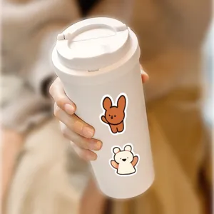 Cute cartoon bear stickers detail shot, perfect for decorating phone cases and notebooks.