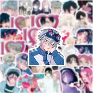 52pcs anime graffiti stickers waterproof decorative decal for laptop skateboard luggage