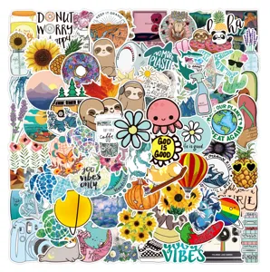 100pcs aesthetic cute waterproof stickers vinyl decals for laptop water bottle luggage phone