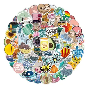 100pcs waterproof aesthetic stickers pack for laptop, water bottle, phone case, luggage decor.