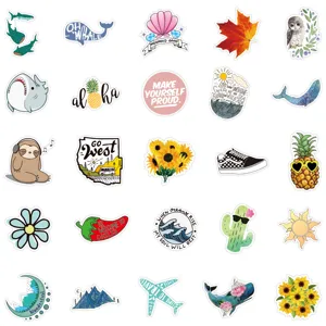 Cute aesthetic vinyl stickers pack waterproof decals for laptop water bottle luggage