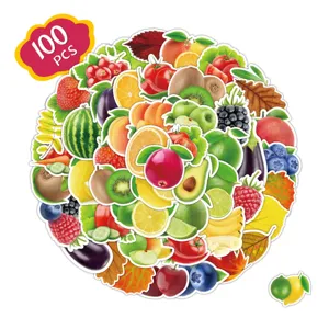 Cute Fruit Aesthetic Waterproof Vinyl Stickers For Laptop Water Bottle Luggage Helmet Decals Craft Supplies