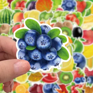 Cute blueberry fruit sticker waterproof vinyl decal for laptop phone case water bottle.
