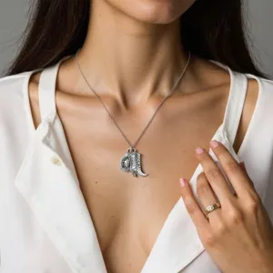 European and American retro cowboy style necklace with miniature cowboy boot and hat pendants.