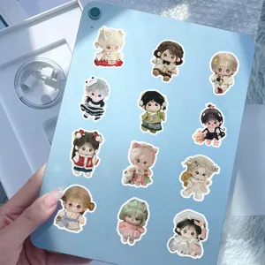Waterproof cute cotton doll stickers for tablet phone laptop case DIY decoration