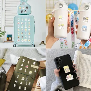 Korean style cute anime girl waterproof stickers for phone case laptop luggage DIY decoration.