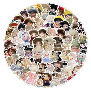 Cute Cotton Doll Waterproof Cartoon Decals For Laptop Phone Tablet Luggage Journal DIY Decorative Aesthetic
