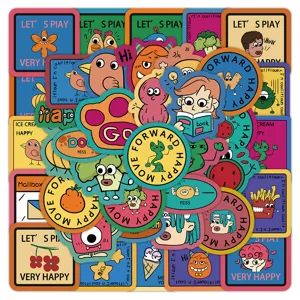 Waterdichte grappige cartoon graffiti stickers pakket voor koffer laptop en fles.