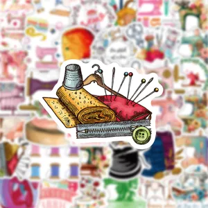 Waterdichte naaiostickers voor laptop bagage skateboard gitaar decoratie 60st