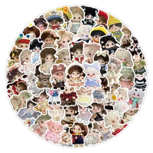 Cute cotton doll cartoon stickers waterproof decorative decals for laptop phone suitcase